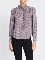 La Vie by Rebecca Taylor Nadia Fleur Top in Parma Violet Combo