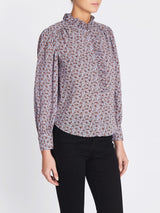 La Vie by Rebecca Taylor Nadia Fleur Top in Parma Violet Combo