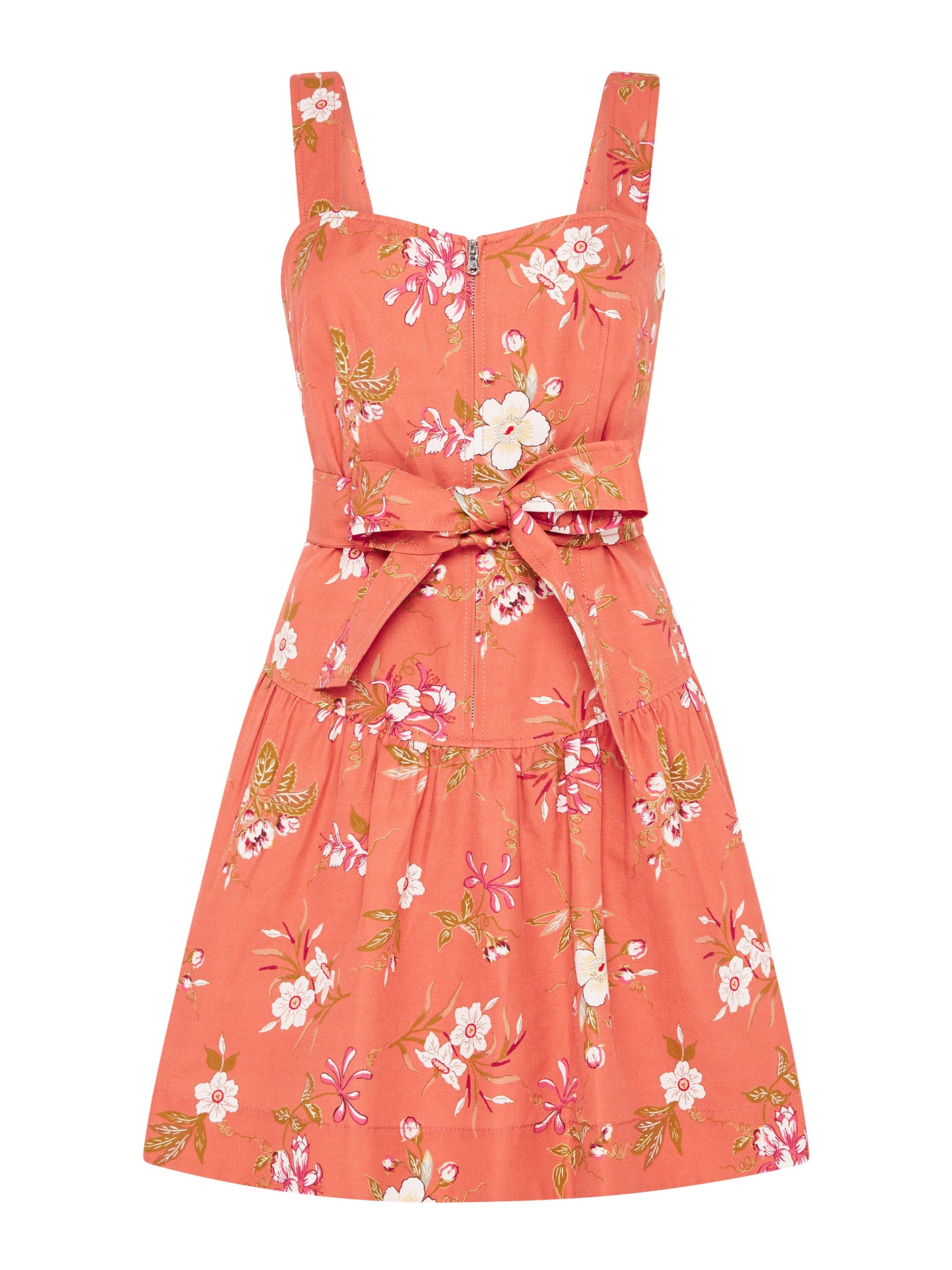Rebecca Taylor Lita Floral Linen Dress in Sunset Order Of Style Rebecca Taylor Lita Floral Linen Dress in Sunset Order Of Style