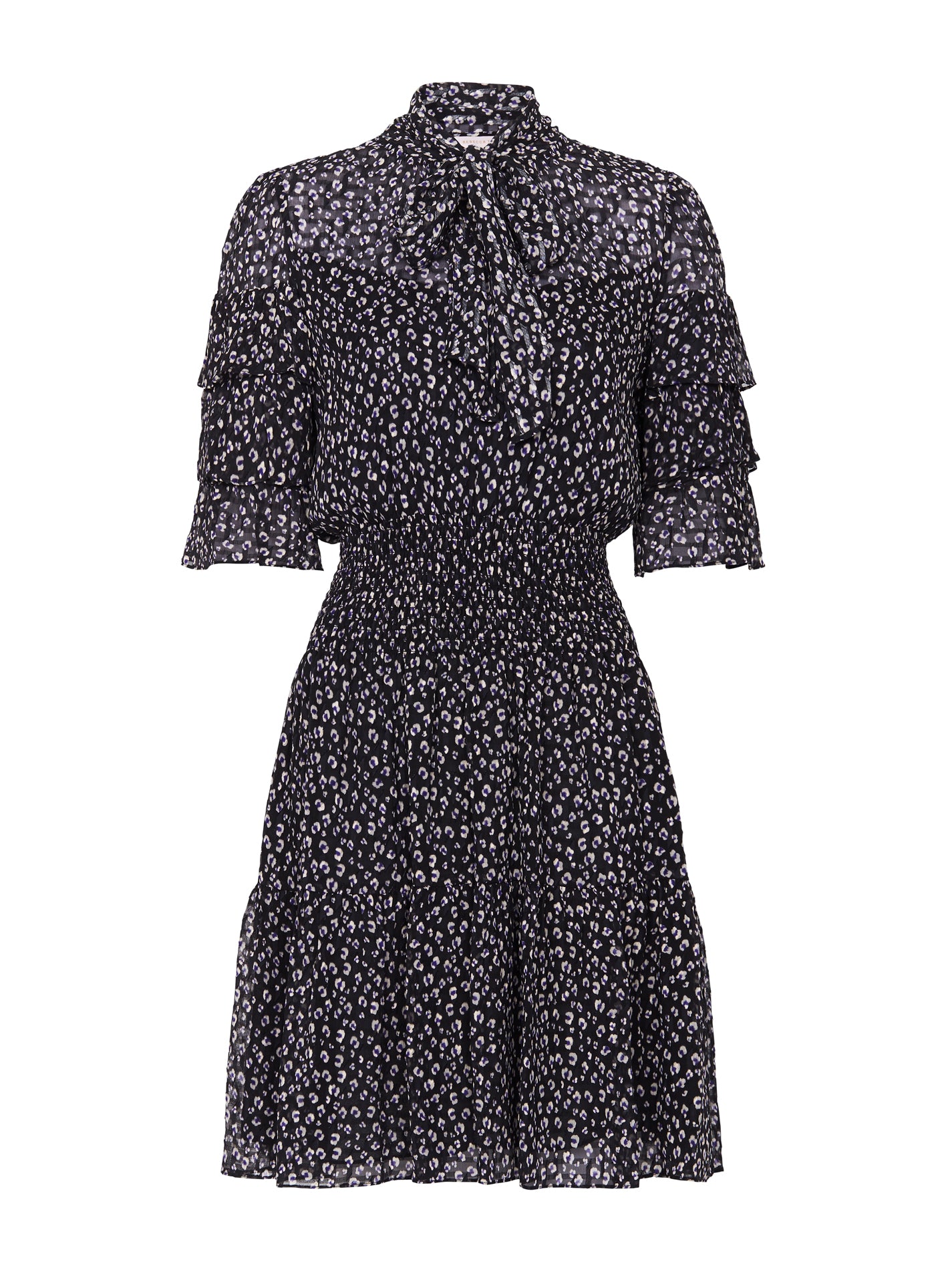 Rebecca Taylor Short Sleeve Mini Cheetah Dress in Black Combo – Order Of  Style