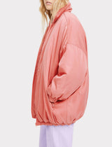 American Vintage Yabay Puffer Coat in Pink Tenderness
