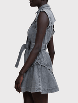 Acler Blake Dress in Grey Fade Wash Grey
