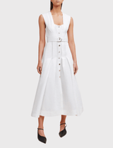Acler Flaxton Sleeveless Midi Dress in Ivory | Shop At Order Of Style