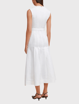 Acler Flaxton Sleeveless Midi Dress in Ivory | Shop At Order Of Style