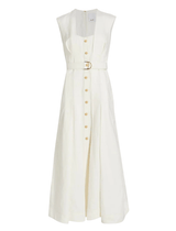 Acler Flaxton Sleeveless Midi Dress in Ivory | Shop At Order Of Style