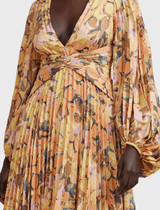 Acler Long Sleeve Palms Midi Dress in Kaleidoscope Floral | Order Of Style