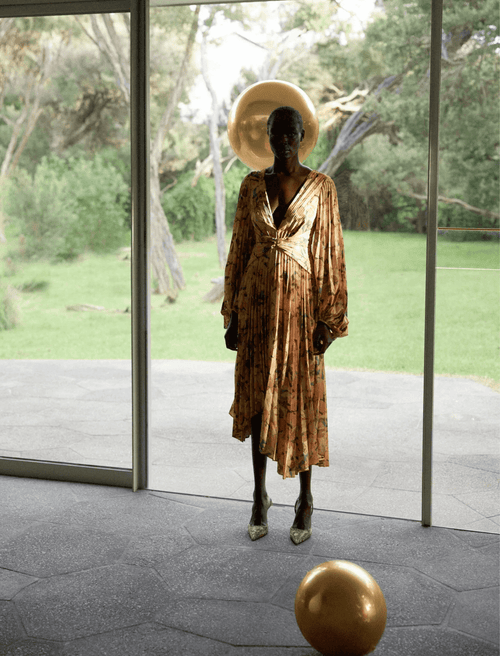 Acler Long Sleeve Palms Midi Dress in Kaleidoscope Floral Order Of Style Acler Long Sleeve Palms Midi Dress in Kaleidoscope Floral Order Of Style