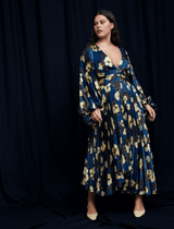 Palms Long Sleeve Midi Dress