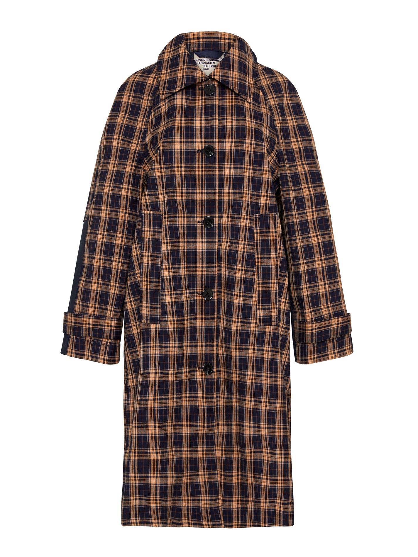 Baum Und Pferdgarten Danja Coat in Navy Orange Check – Order Of Style