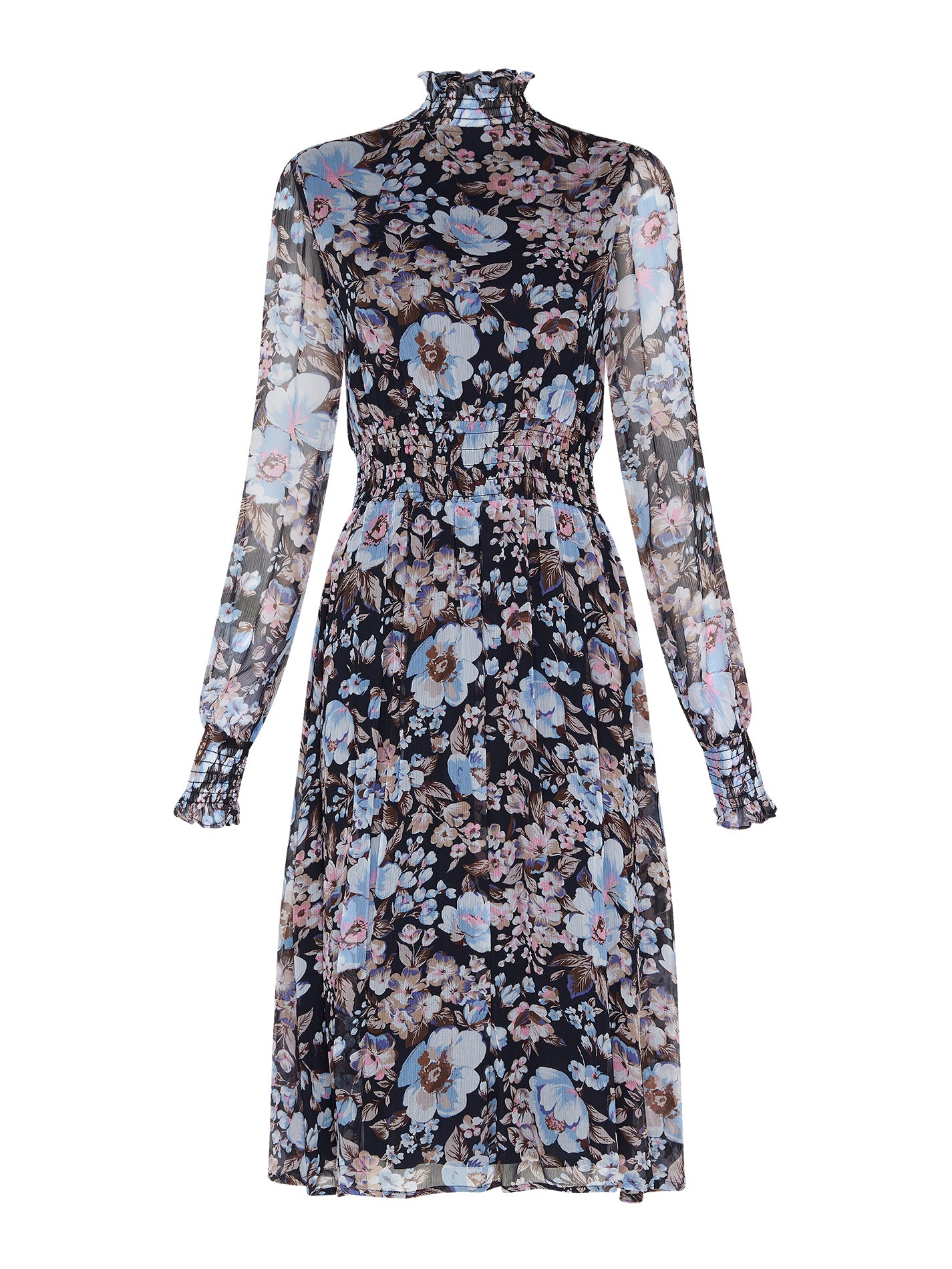 Baum Und Pferdgarten Amal Long Sleeve Dress in Navy Floral Order Of Style Baum Und Pferdgarten Amal Long Sleeve Dress in Navy Floral Order Of Style