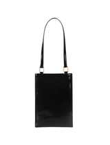 Dylan Kain The Ella Patent Phone Bag in Black / Light Gold