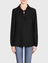 Le Lace Up Blouse