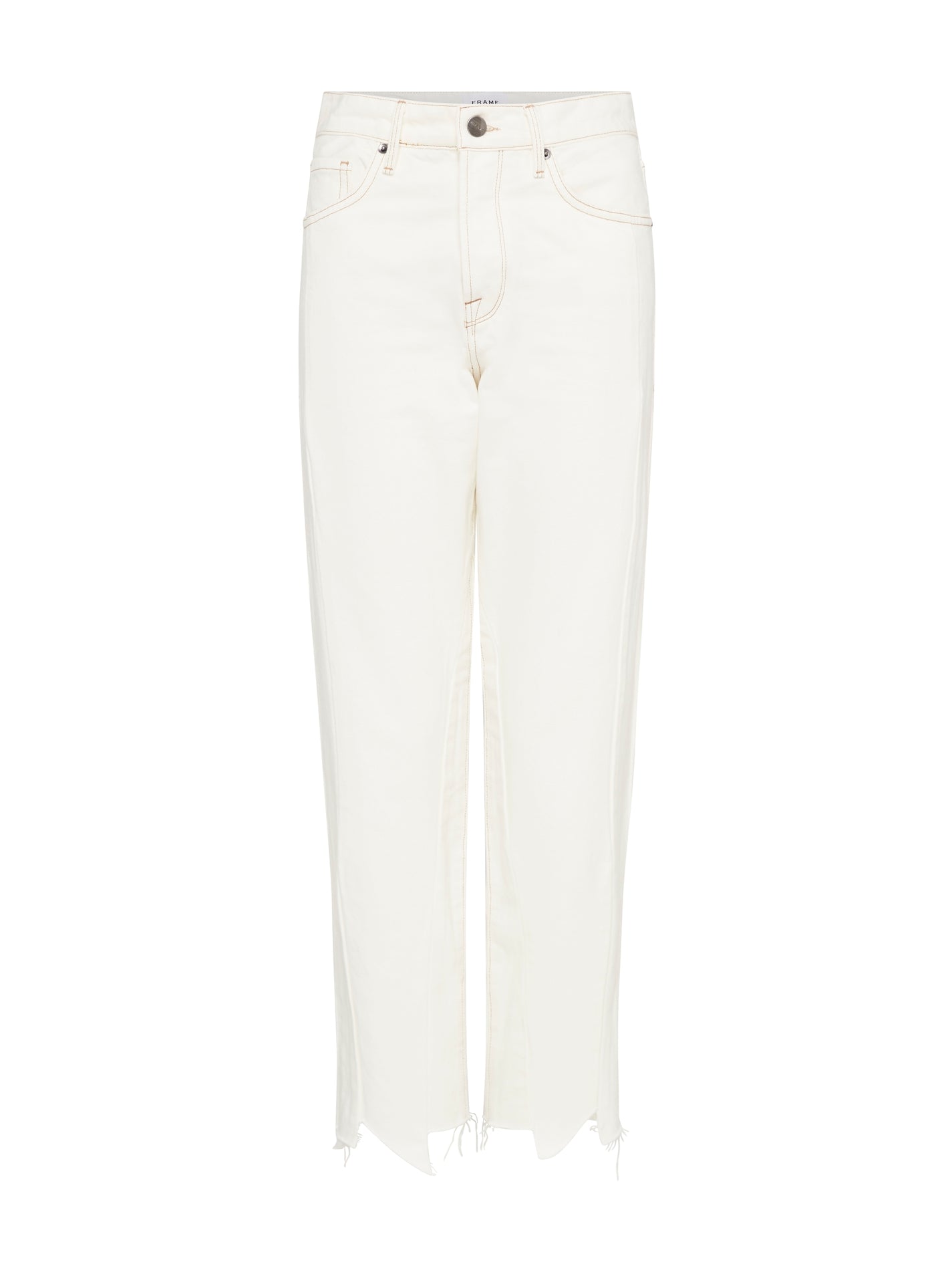 Jagged top edge jeans