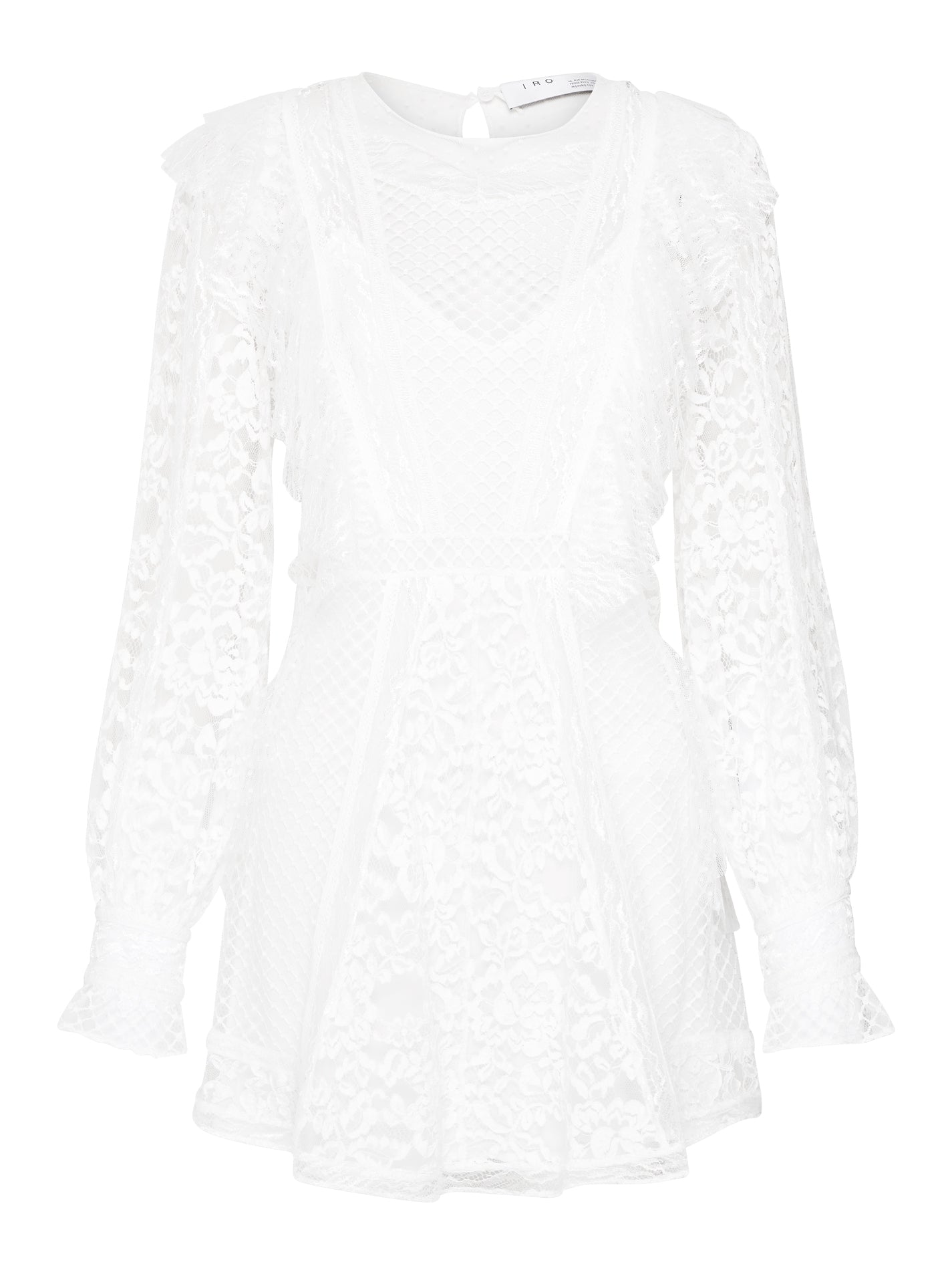 IRO Fergus Lace Long Sleeve Dress in White Order Of Style IRO Fergus Lace Long Sleeve Dress in White Order Of Style