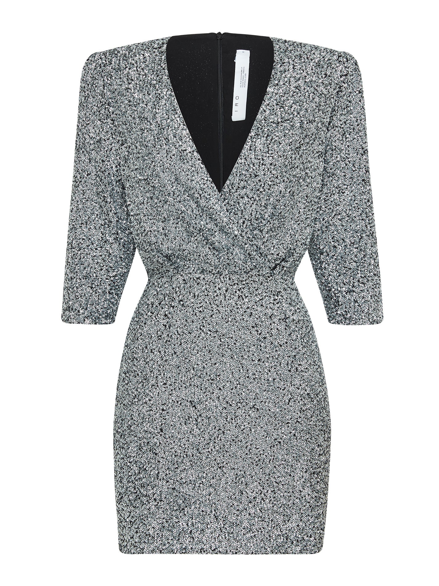 sequin mini wrap dress other stories IRO Justify Sequin Mini Dress in Grey – Order Of Style