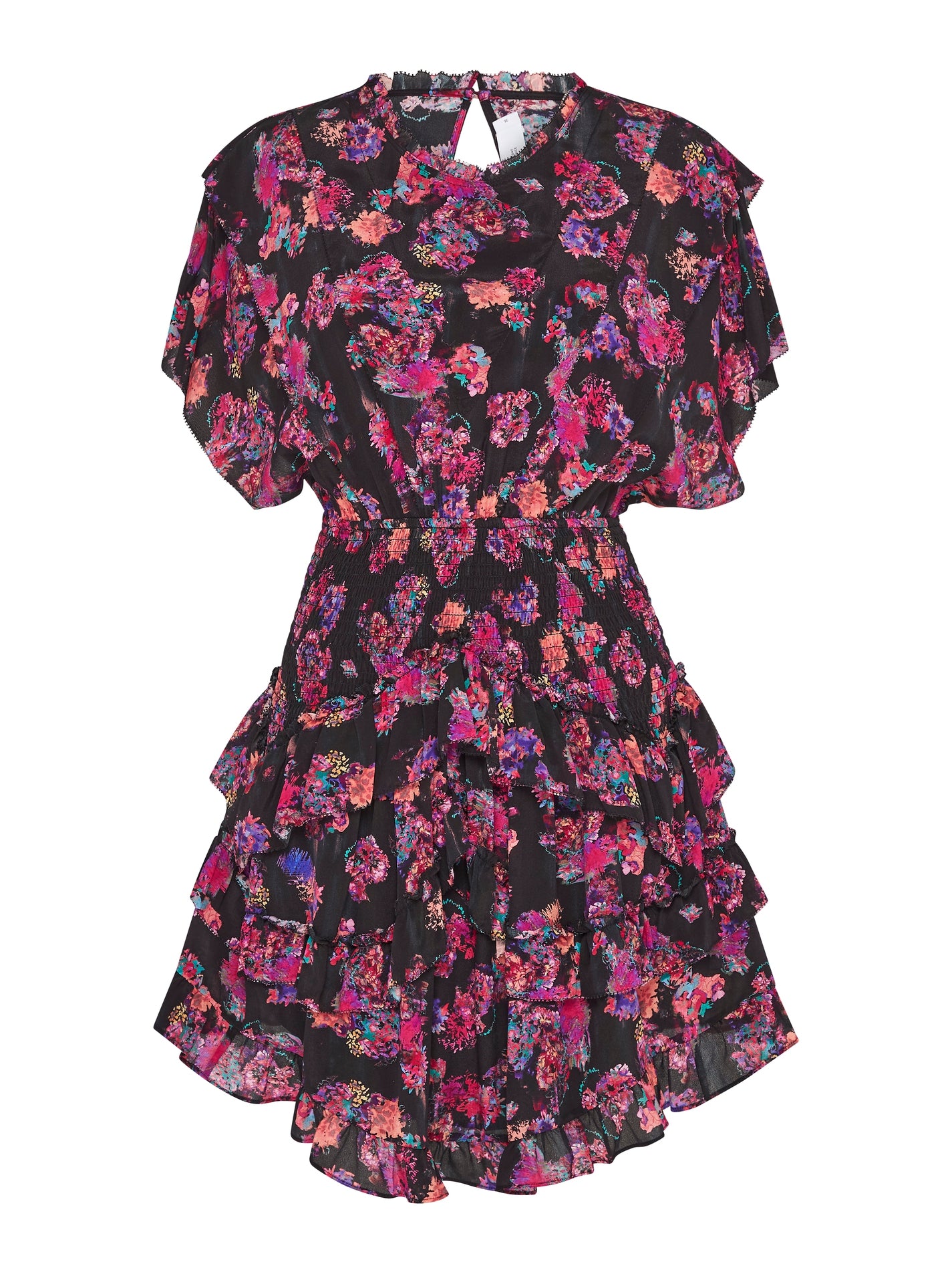 iro silk dress IRO Anokia Silk-Blend Mini Dress, Black / 32