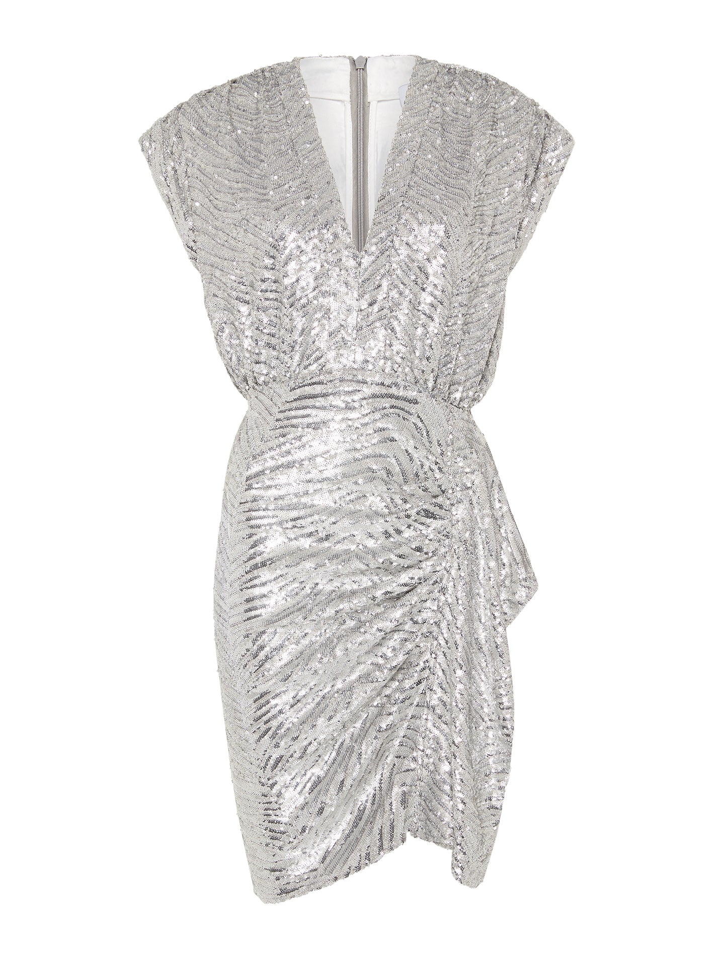 iro glitter dress IRO Lilou Short Sleeved Sequin Mini Dress in Black Order Of Style