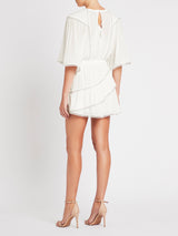 IRO Zafora Short Sleeved Fit And Flare Dress in White