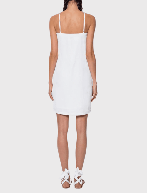 mara hoffman white embroidered dress Mara Hoffman Flower Embroidered V Neck Dress in White Order Of Style