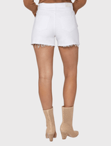 Paige Dani Denim Short in Lived In Crisp White