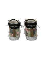 Philippe Model PRSX High Sneaker in Camouflage / Military / Fuschia