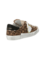 Philippe Model PRSX Low Sneaker in Animalier Leo Beige