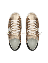 Philippe Model PRSX Low Sneaker in Animalier Leo Beige