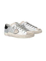 Phillipe Model Prsx Low Sneaker in Metal Argent Mix