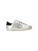 Phillipe Model Prsx Low Sneaker in Metal Argent Mix