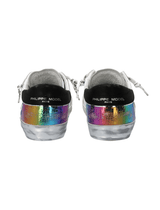 Phillipe Model Prsx Low Sneaker in Metal Multicolour / Blanc Silve