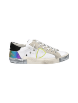 Phillipe Model Prsx Low Sneaker in Metal Multicolour / Blanc Silve