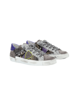 Philippe Model PRSX Low Sneaker in Animalier Phy Violet