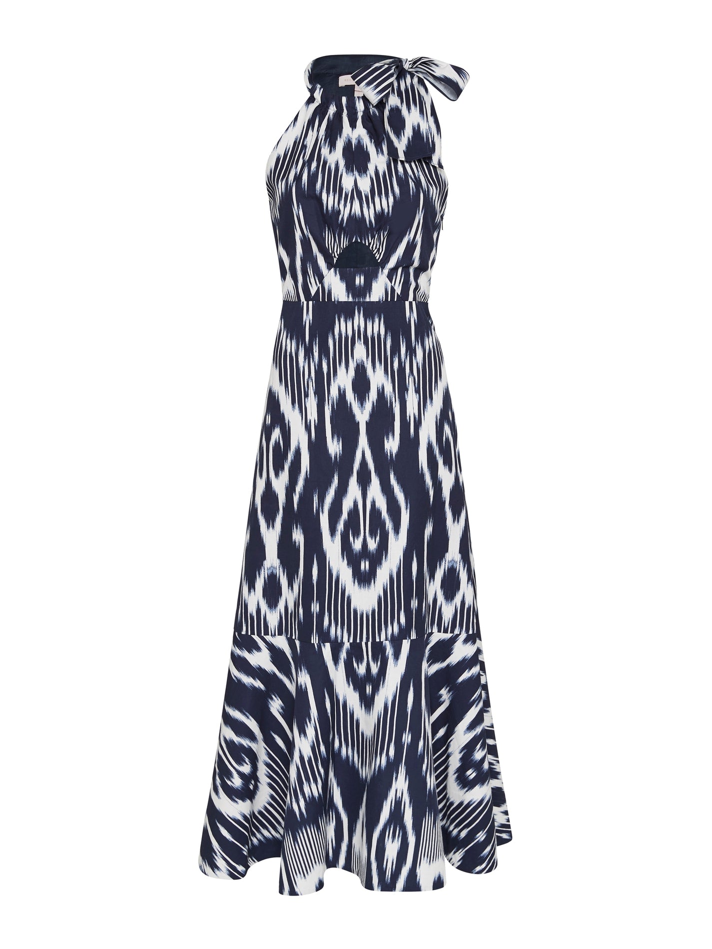 Rebecca Taylor Ikat Linen Halter Dress in Indigo Combo  Order Of Style