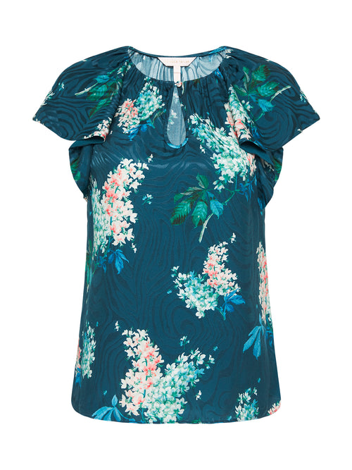 rebecca taylor hydrangea silk dress Rebecca Taylor Tulle Halter Neck Gown In Hydrangea