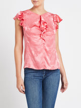 OrderOfStyle-RebeccaTaylorSleevelessMimosaJaquardTop-Flamingo-01