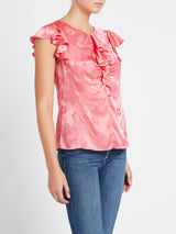 OrderOfStyle-RebeccaTaylorSleevelessMimosaJaquardTop-Flamingo-02