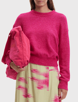 Samsoe Samsoe Anour Knit Sweater in Cerise