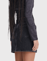 Samsoe Samsoe Norma Denim Mini Skirt in Black
