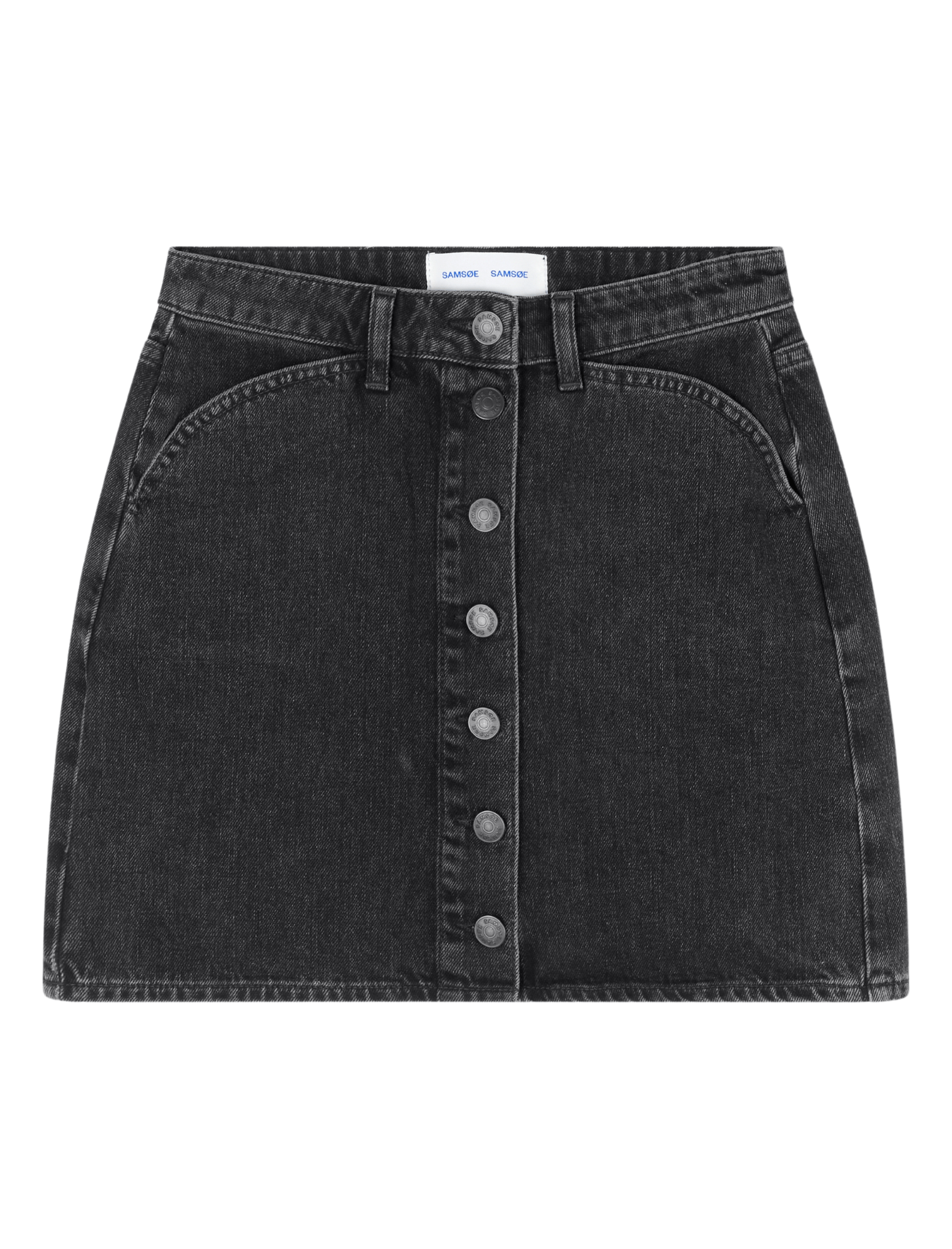 Samsoe Samsoe Norma Denim Mini Skirt in Black – Order Of Style