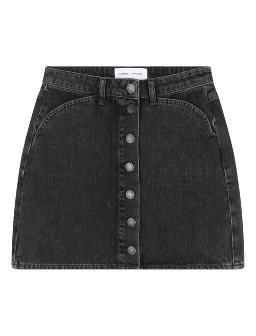 Samsoe Samsoe Norma Denim Mini Skirt in Black
