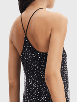 Samsoe Samsoe Ytzen Midi Halter Dress in Black Sparkle