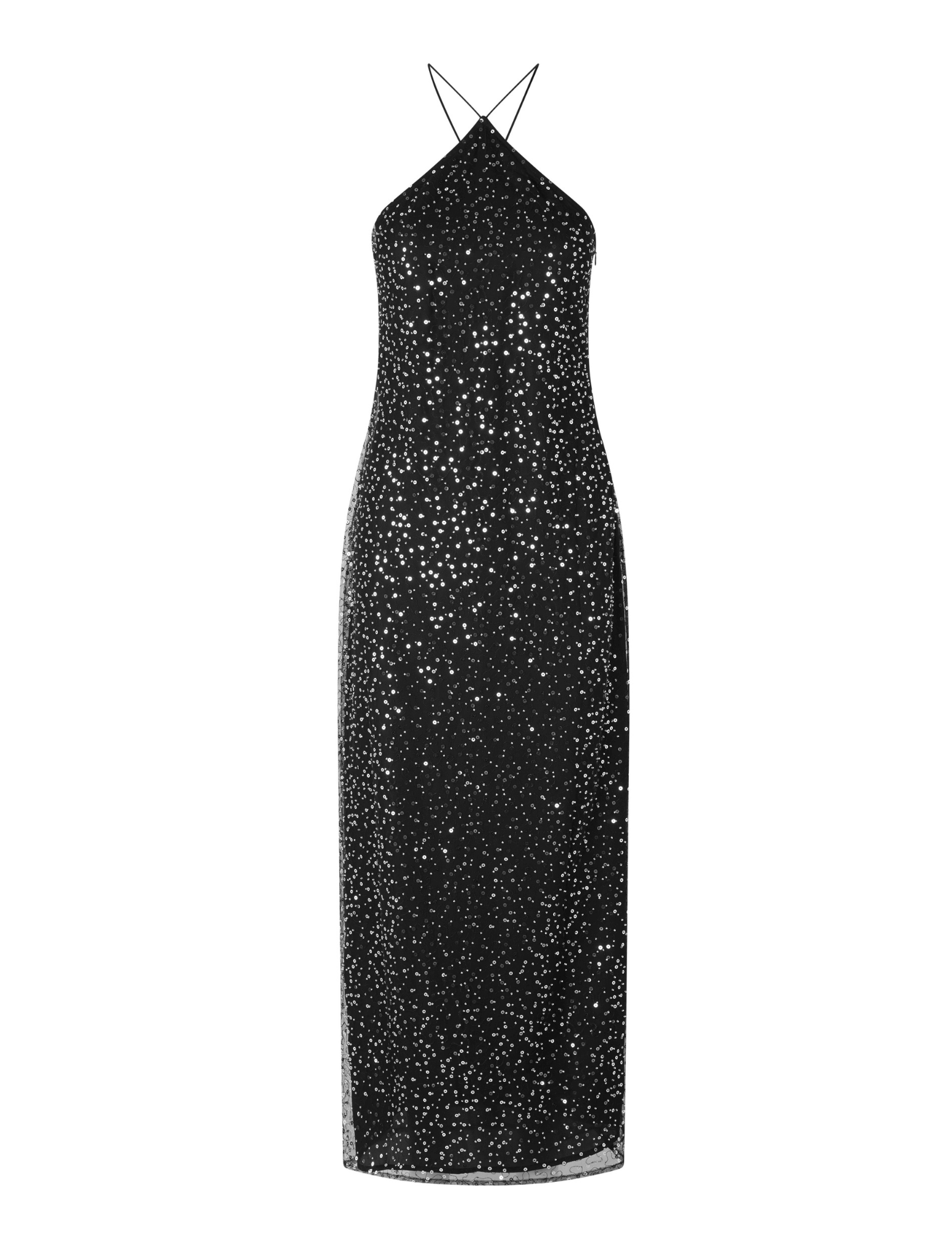 Samsoe Samsoe Ytzen Midi Halter Dress in Black Sparkle Order Of Style Samsoe Samsoe Ytzen Midi Halter Dress in Black Sparkle Order Of Style