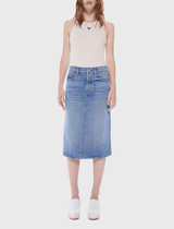 Mother Denim The Vagabond Midi Skirt in Crashing