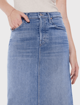 Mother Denim The Vagabond Midi Skirt in Crashing