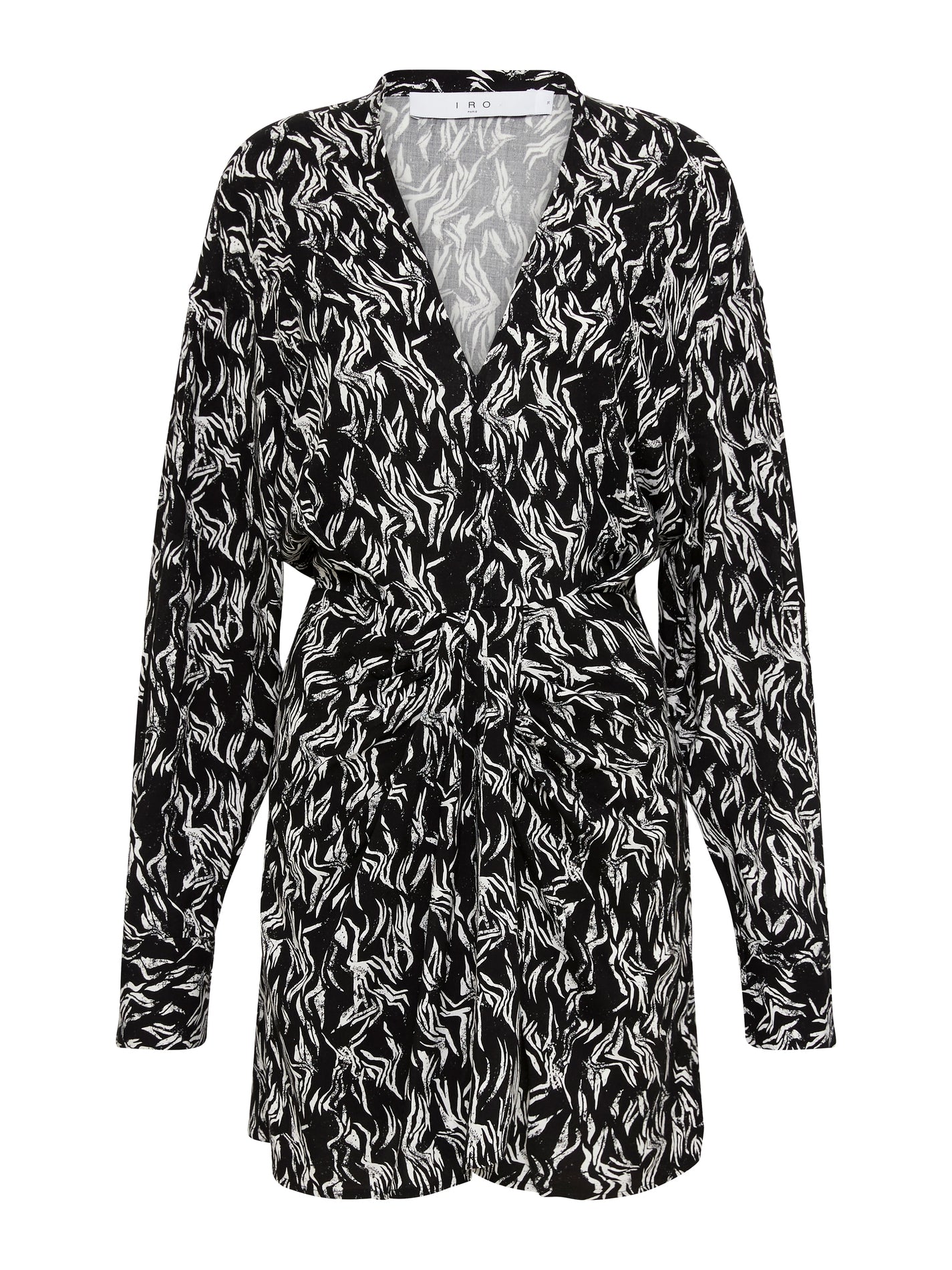 black and white dress with sleeves IRO Yhaz Dress in Black White – Order Of Style