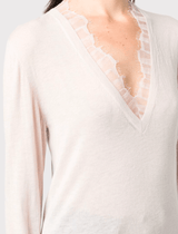 Haby Lace Trim Sweater